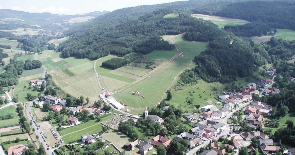 Das Schizentrum Rettenbach aus der Vogelperspektive (Hubschrauberrundflug)